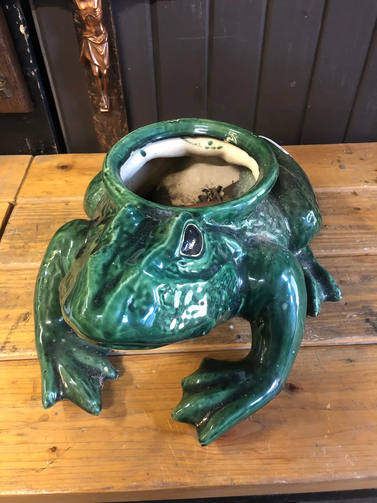 As Found Green Frog Planter 1
