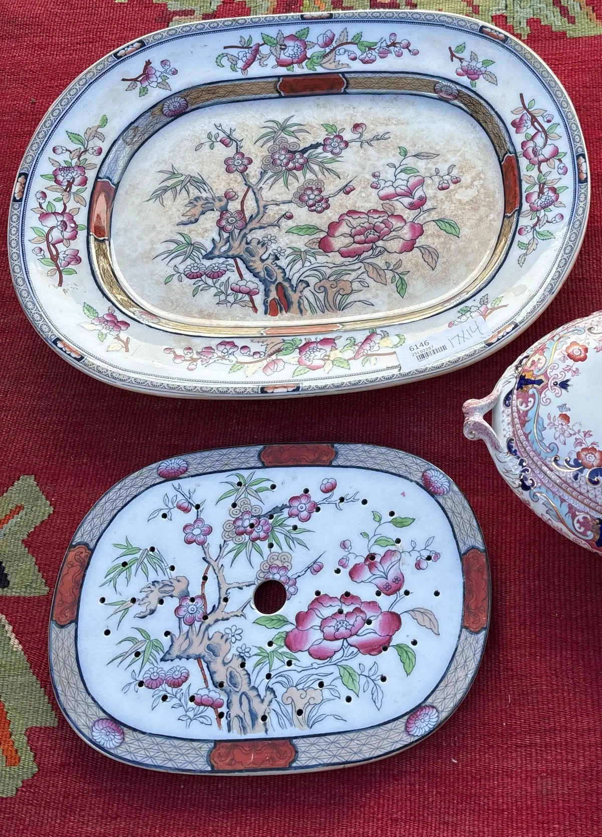 Indian Tree Platter And Strainer 1