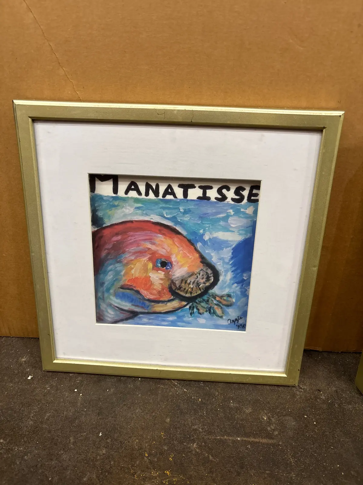 Manatisse Painting Signed Aggie 1