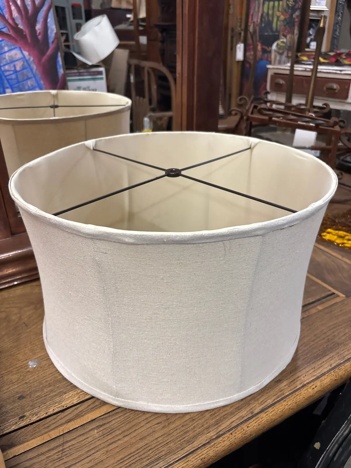 Large Linen Lamp Shade 1