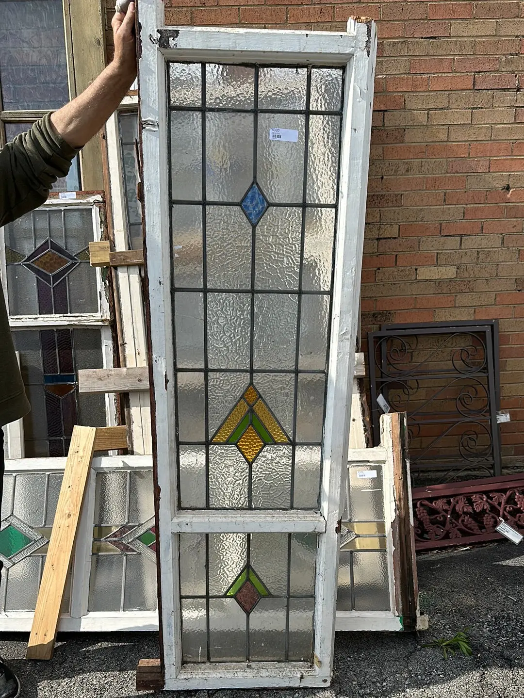 Narrow Vertical Large 2 Panel Window With 3 Breaks 1