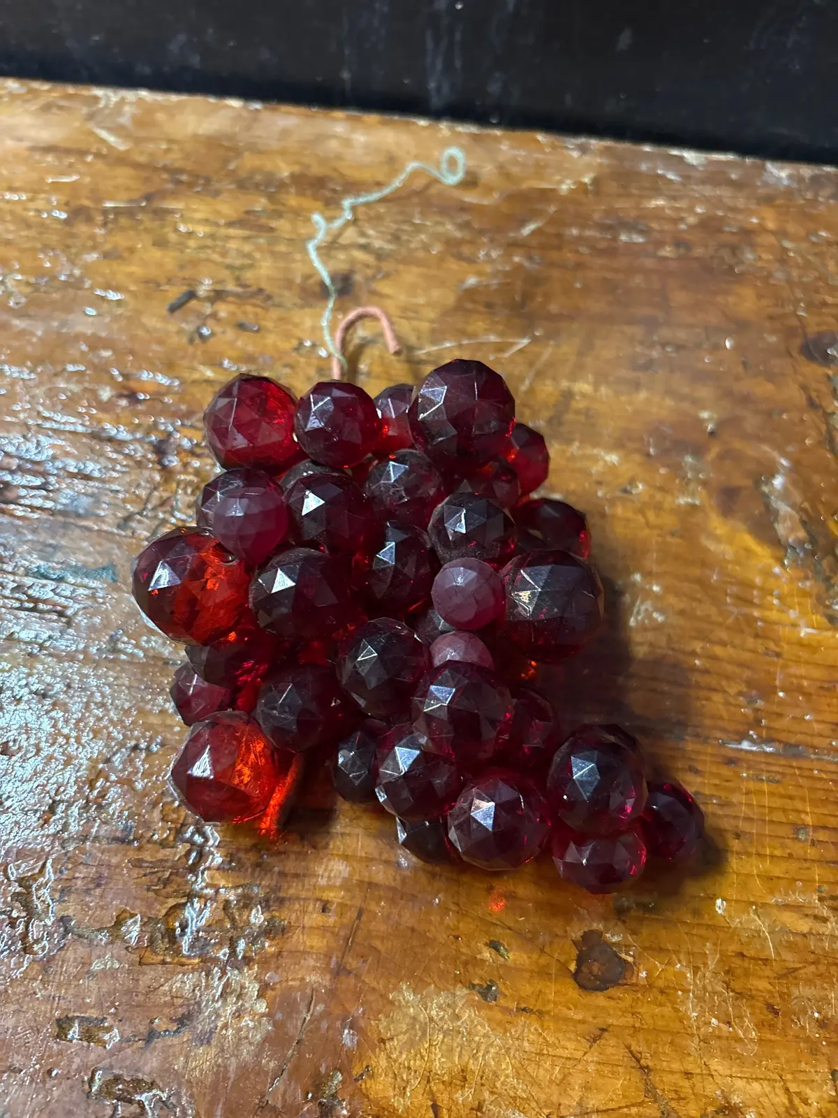 Red Acrylic Grape Cluster 1