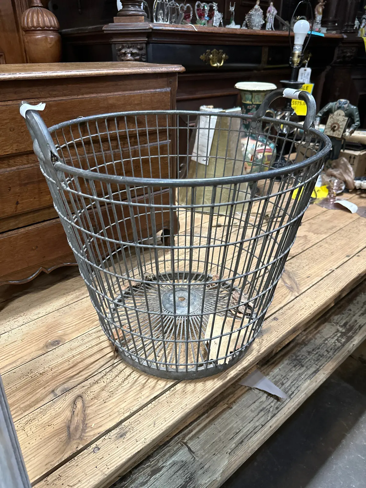Galvanized Wine Basket 1