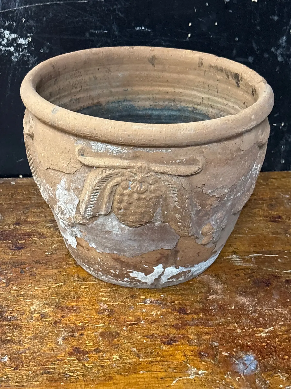 Large Terracotter Planter With Relief 1