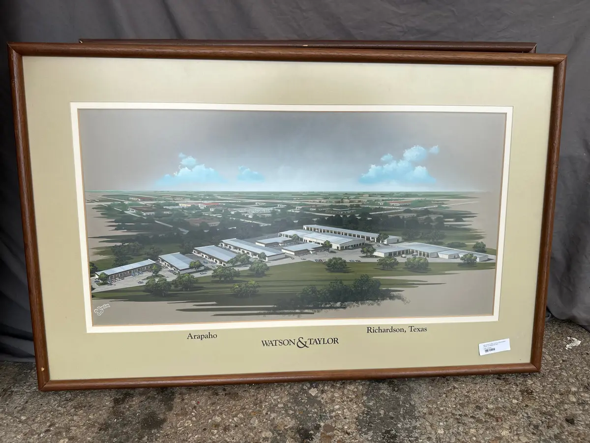 Architectural Pastel Rendering From The Midcentury 1