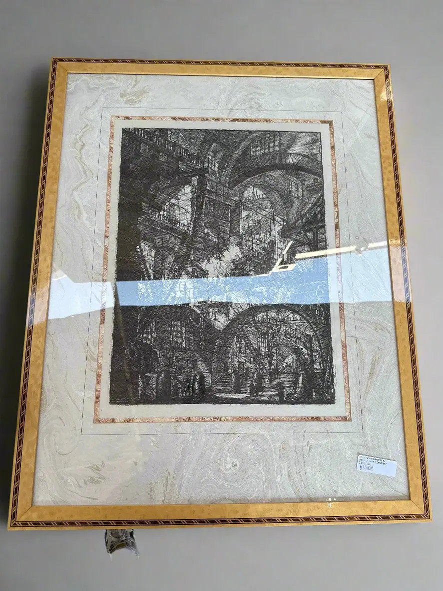 Well Framed Piranesi Imaginary Prison Print 1