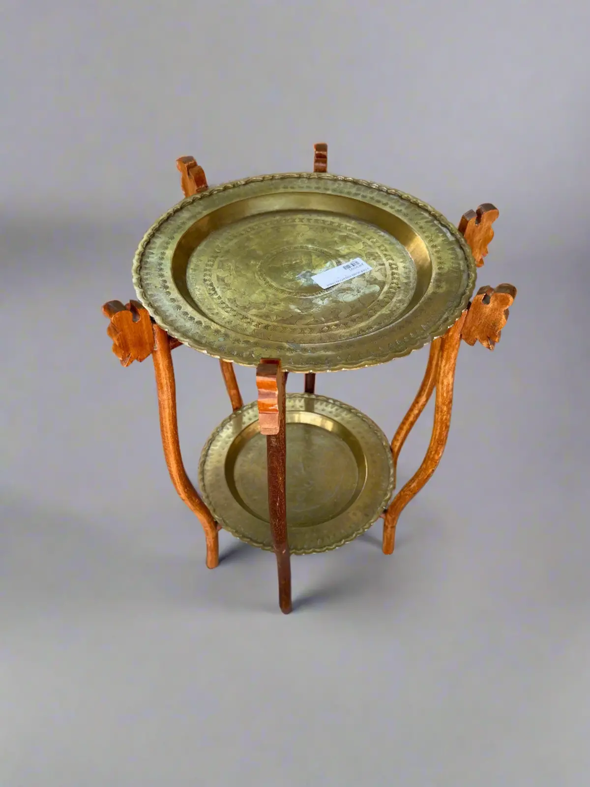 2 Tier Beass And Wood Table 1