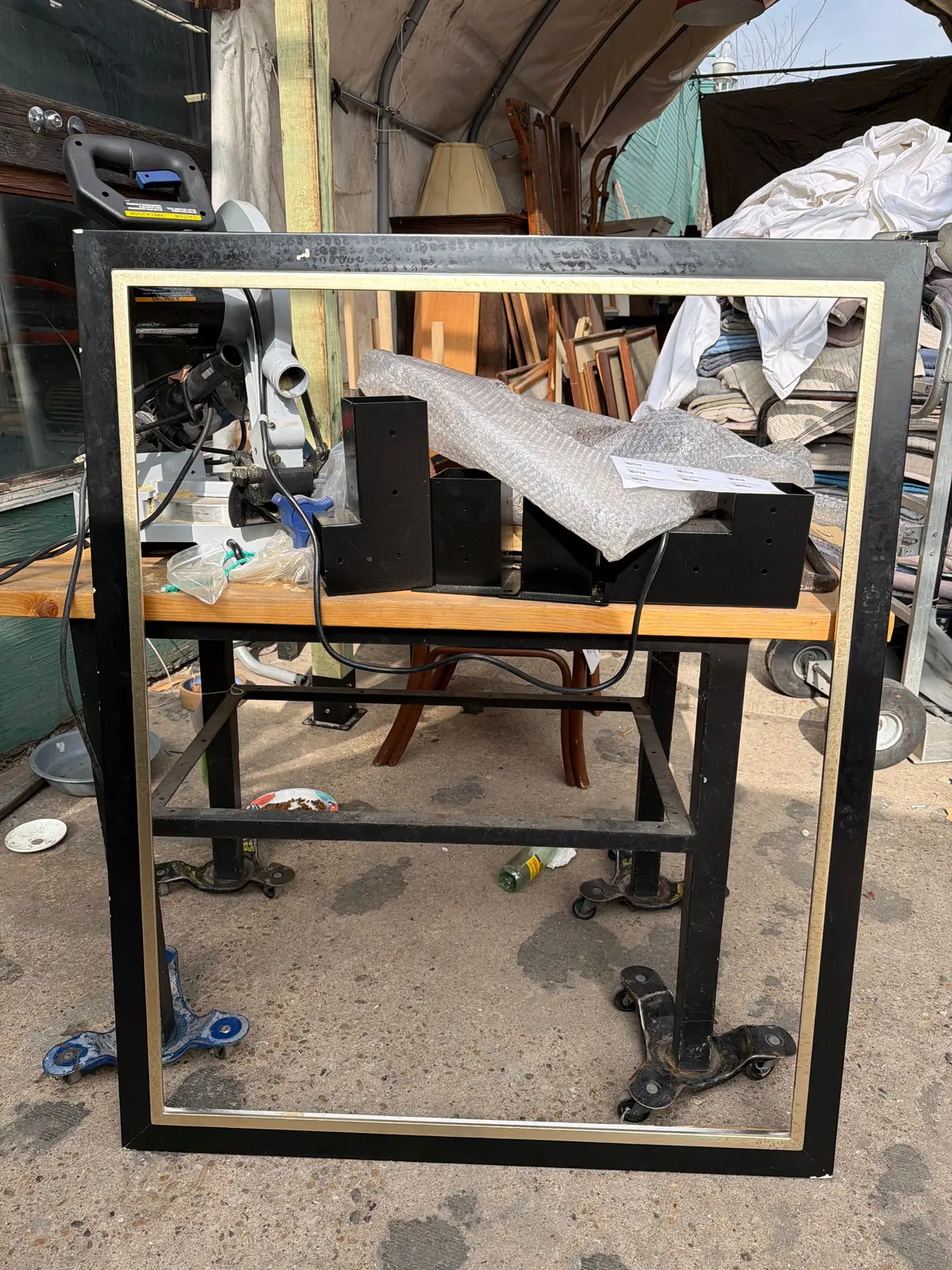 Large Black And Silver Frame As Found 1