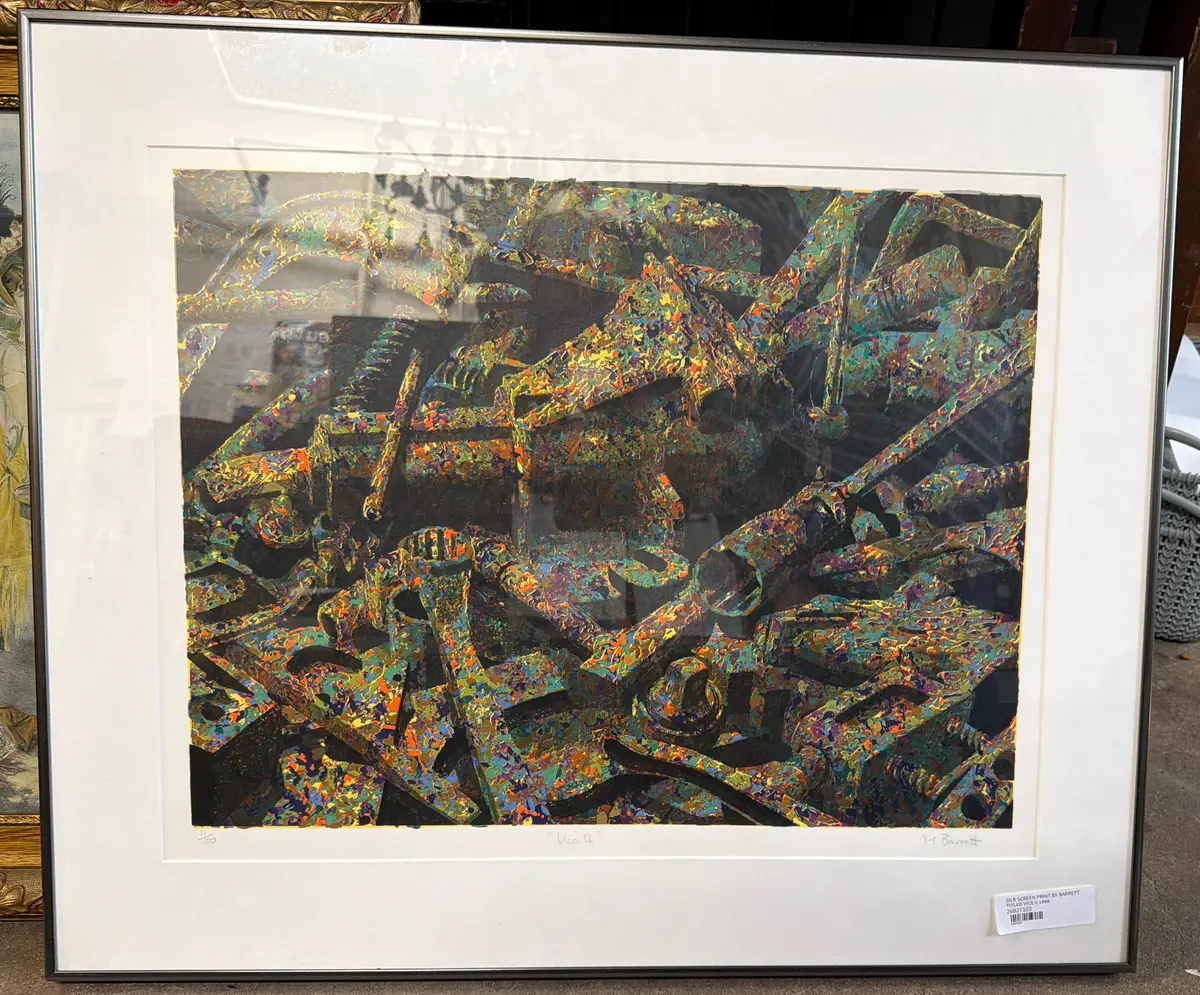 Silk Screen Print By Barrett Titled Vice Ii 1988 1