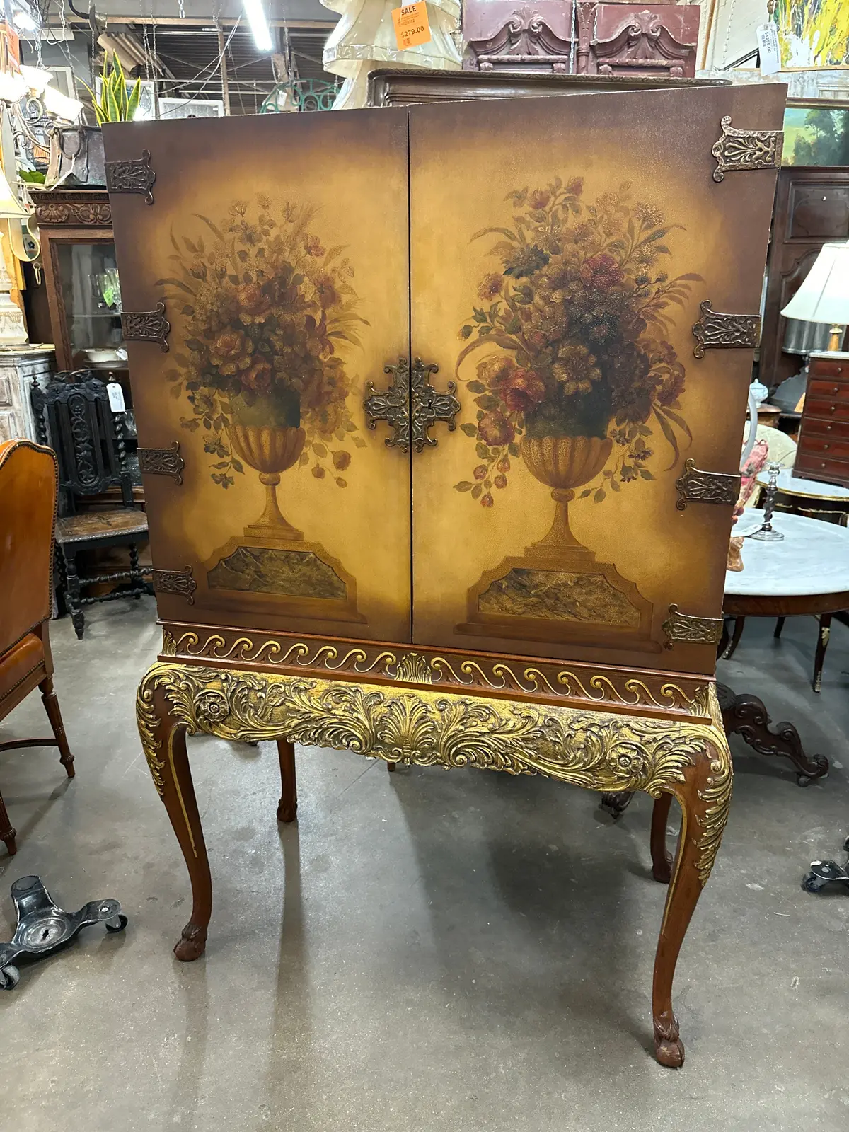 Floral Bar Cabinet 1