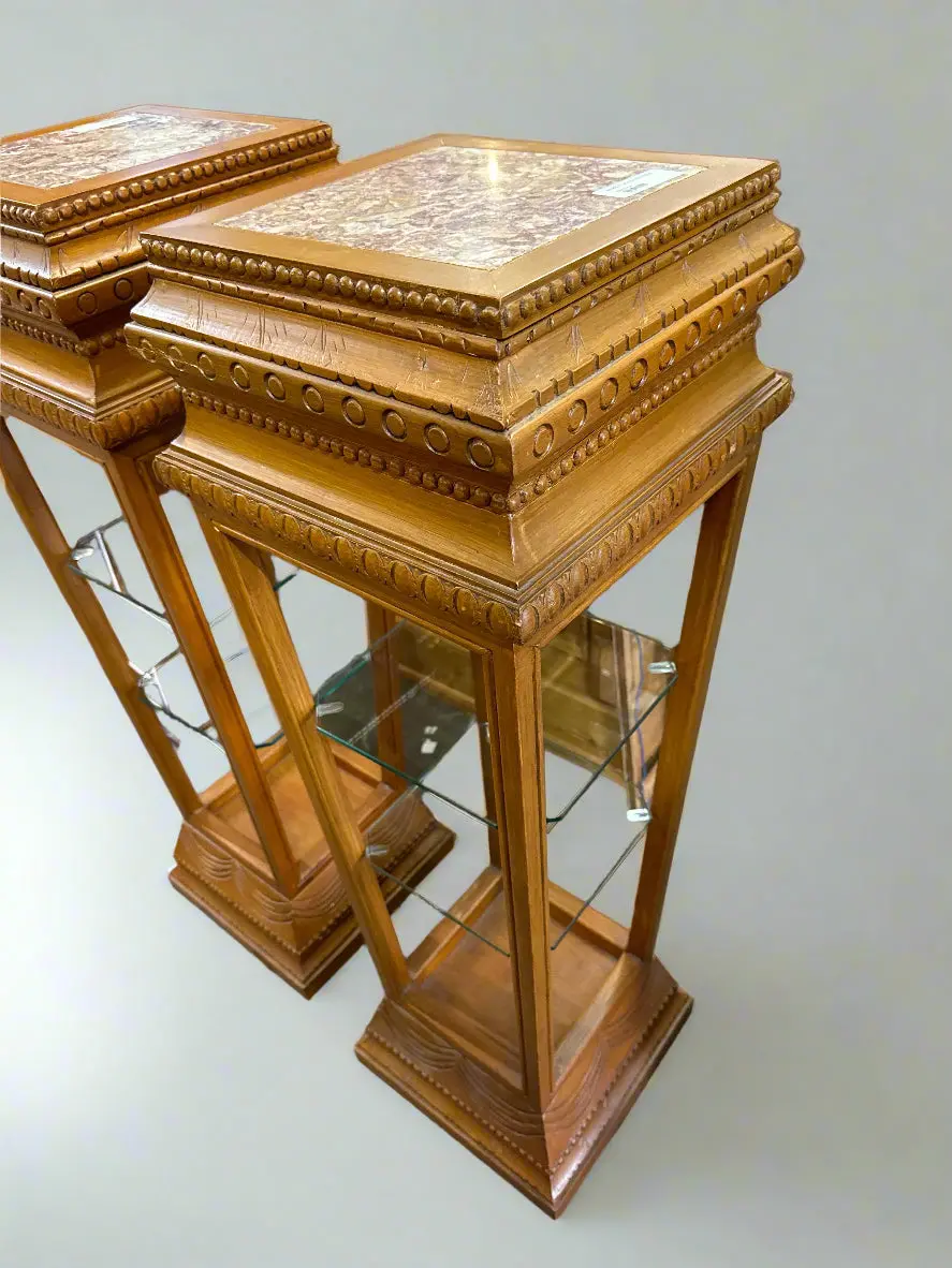 Marble Wood Pedestal 1