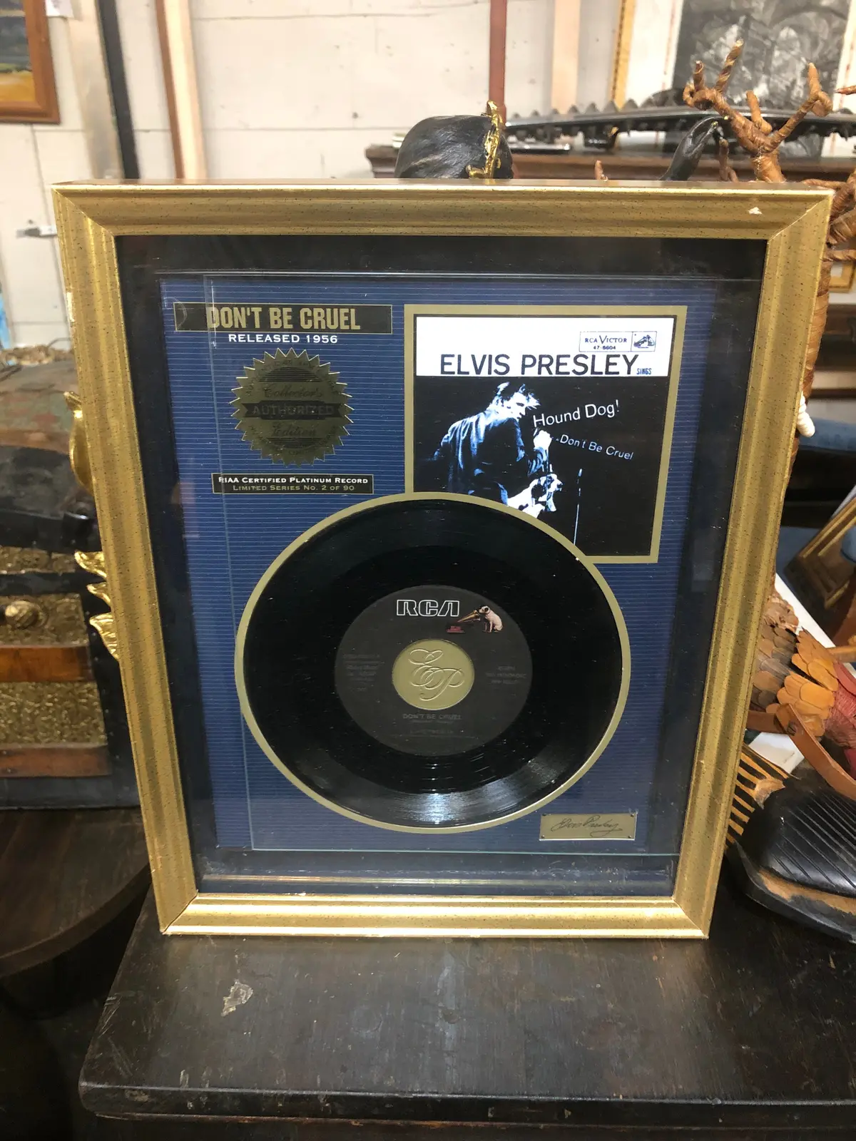 Gold Framed Elvis 45 Record 1956 Don't Be Cruel 1