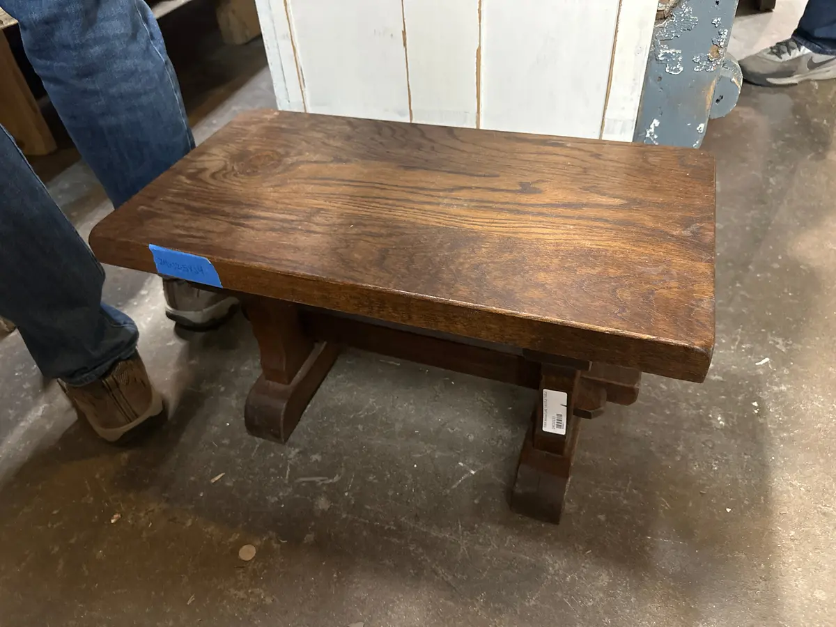 Tiny Miniature Trestle Table 1