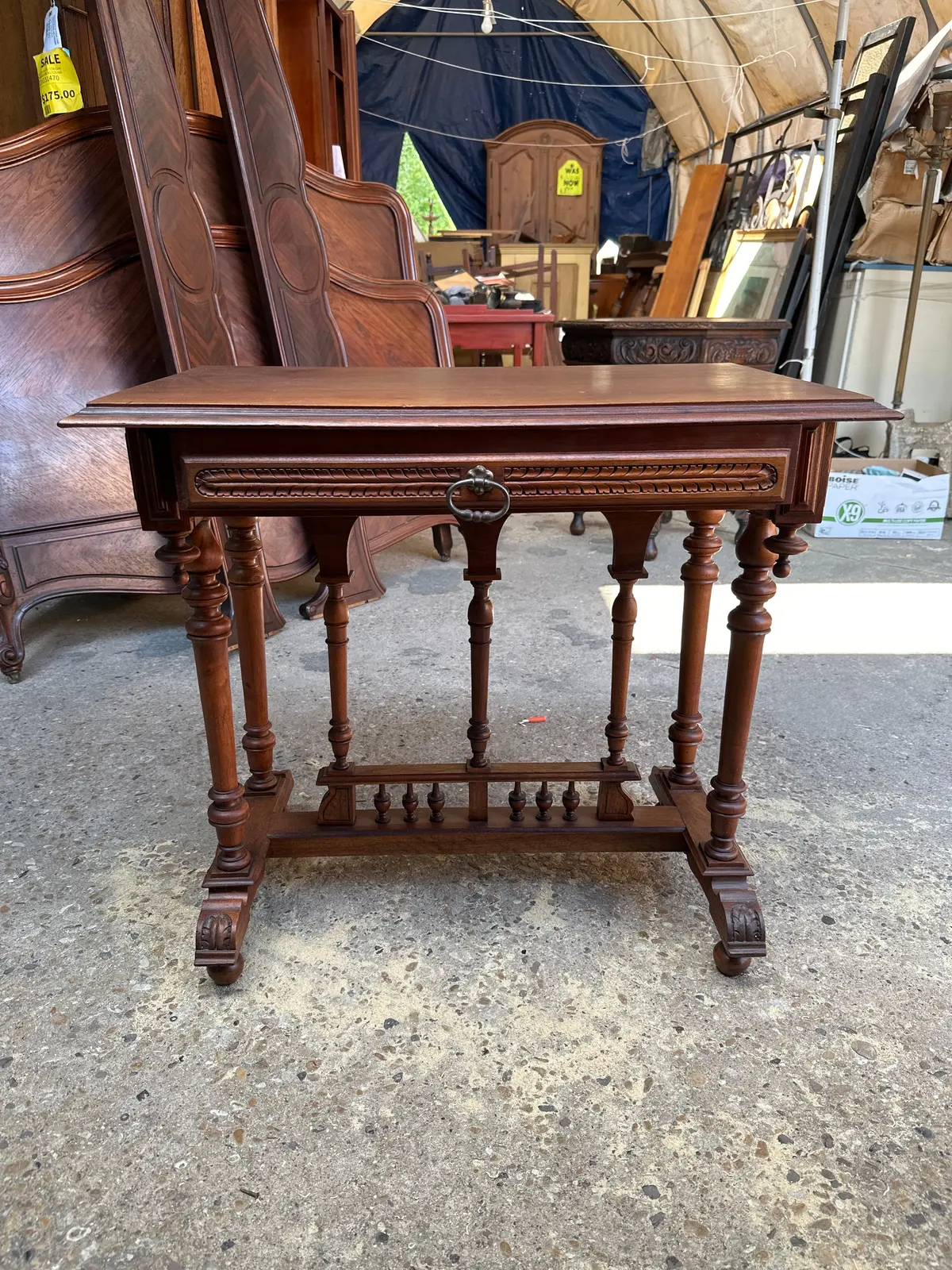 Henri Ii Mahogany Writing Table Or Console 1