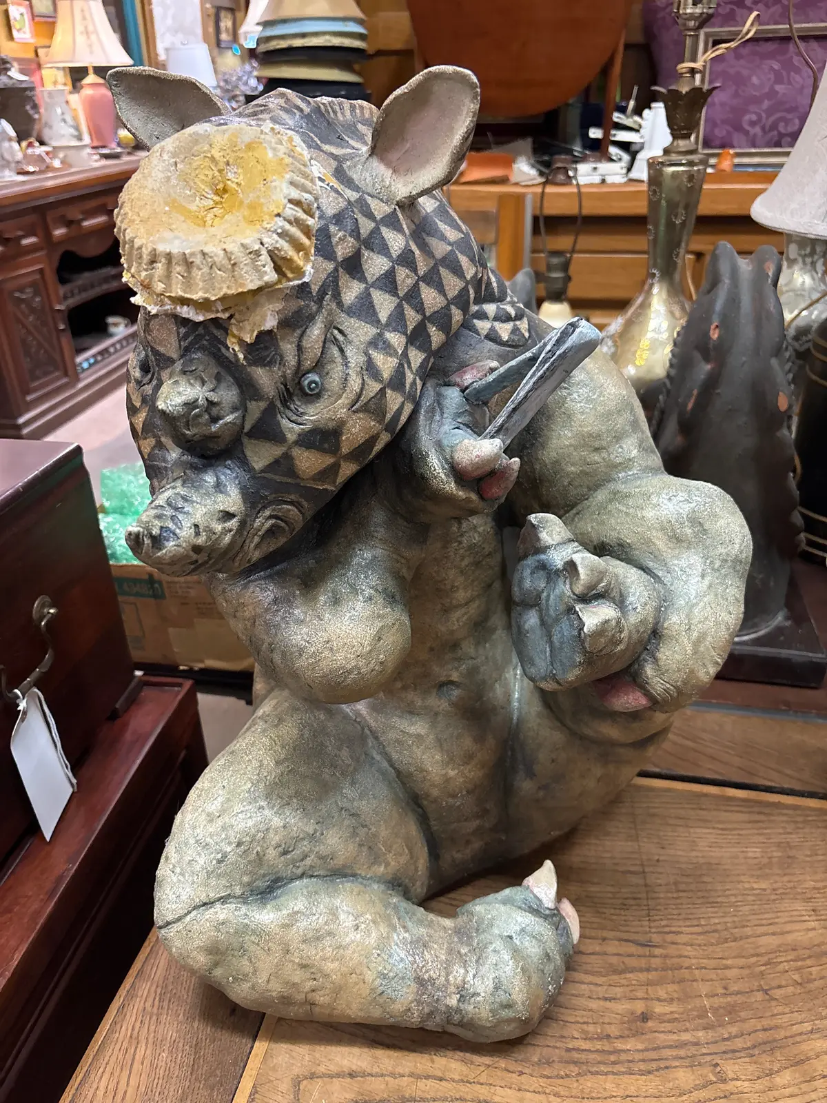 Large Pottery Rhinoceros 1