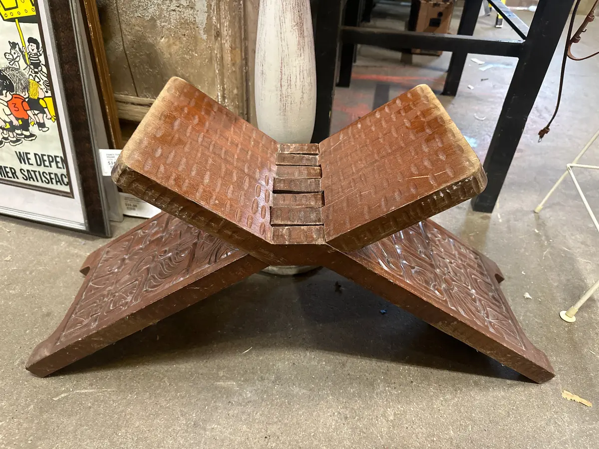 Folding Carved Stool 1