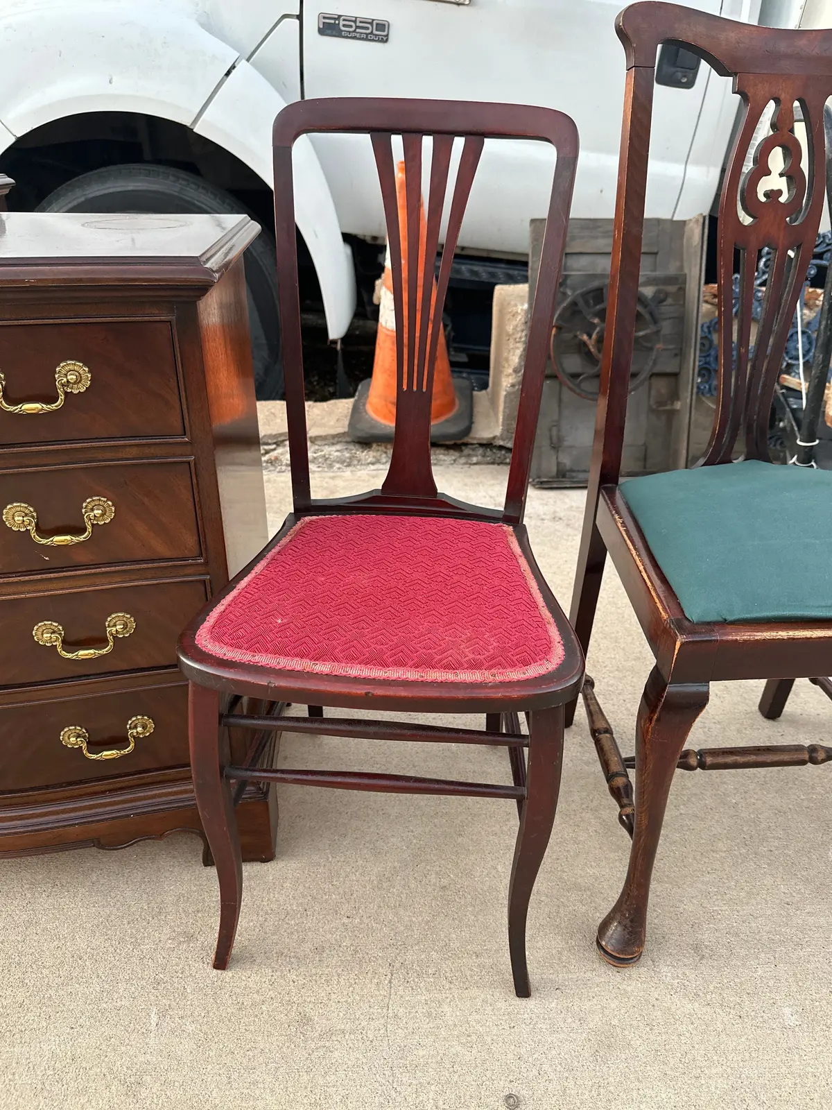 Small Mahogany Fan Back Chair 1
