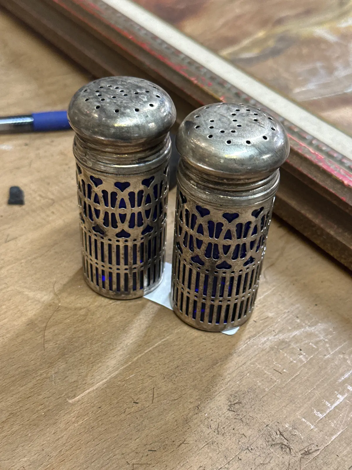 Chrome And Cobat Salt And Pepper Shaker 1