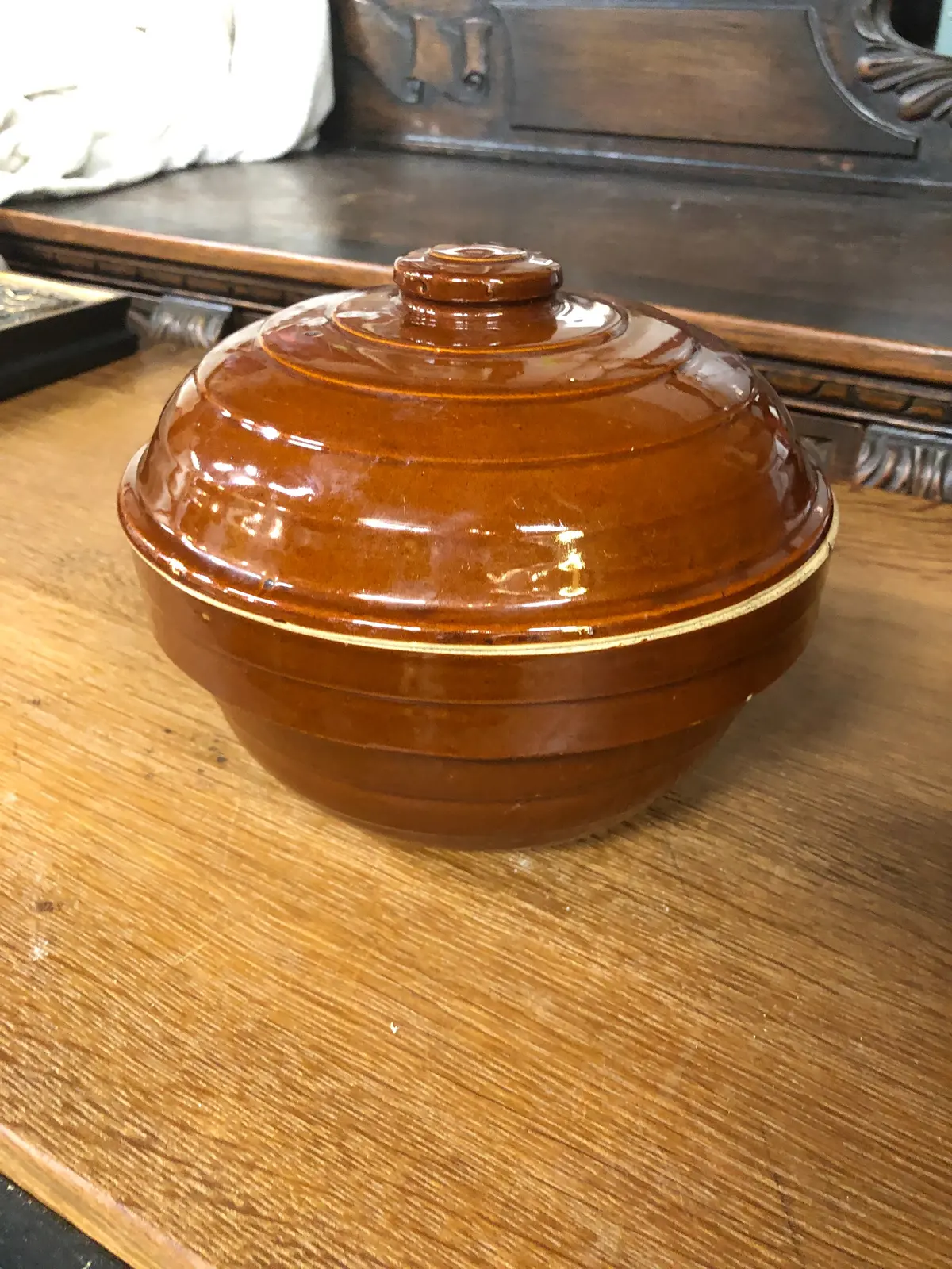 Stoneware Bean Pot 1