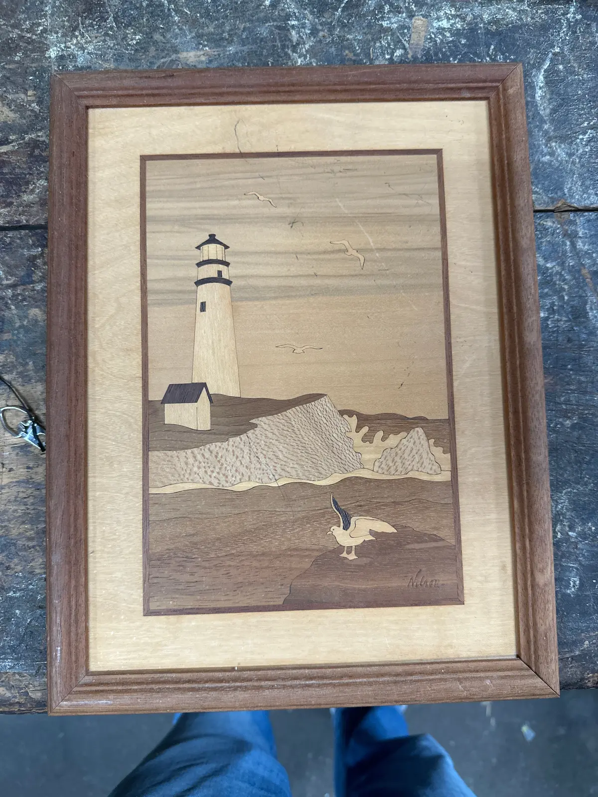 Inlaid Lighthouse Plaque 1