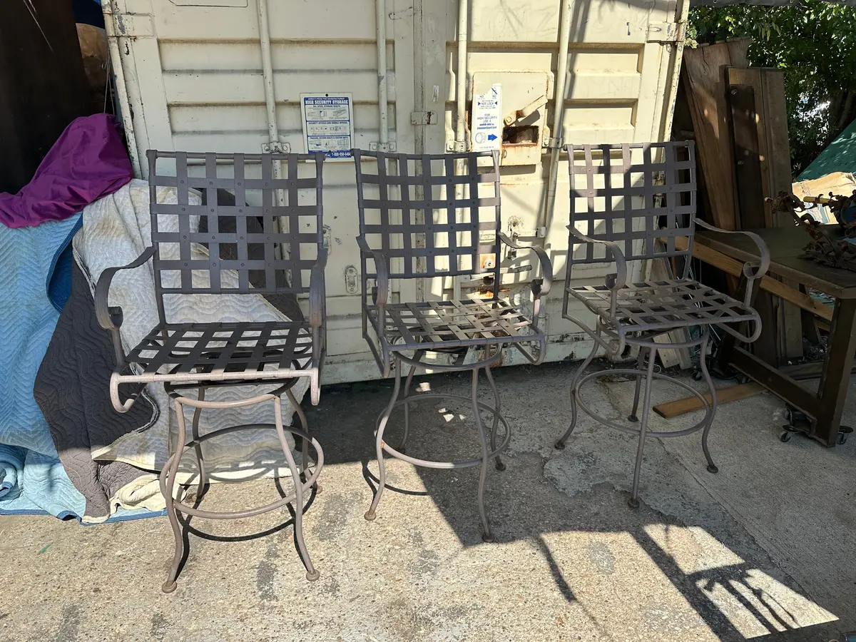Pair Metal Bar Chairs 1