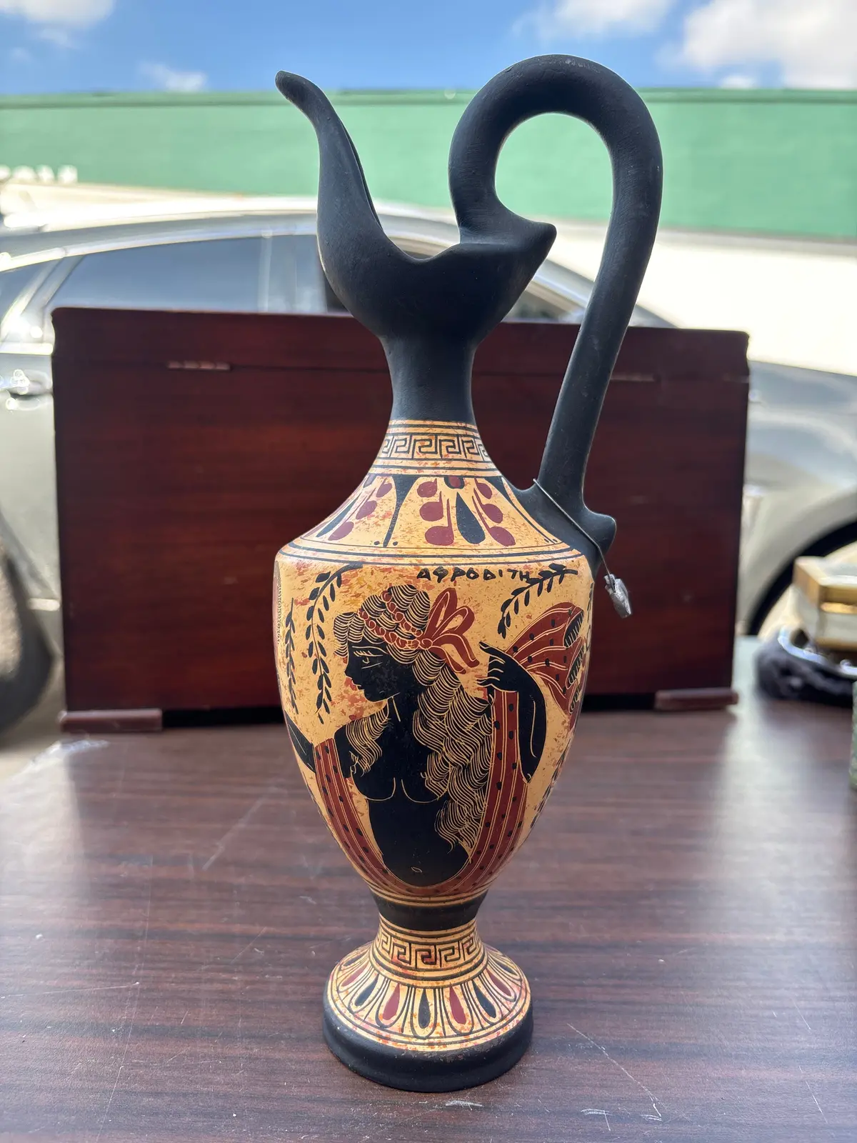 Grecian Pitcher With Black Handle 1
