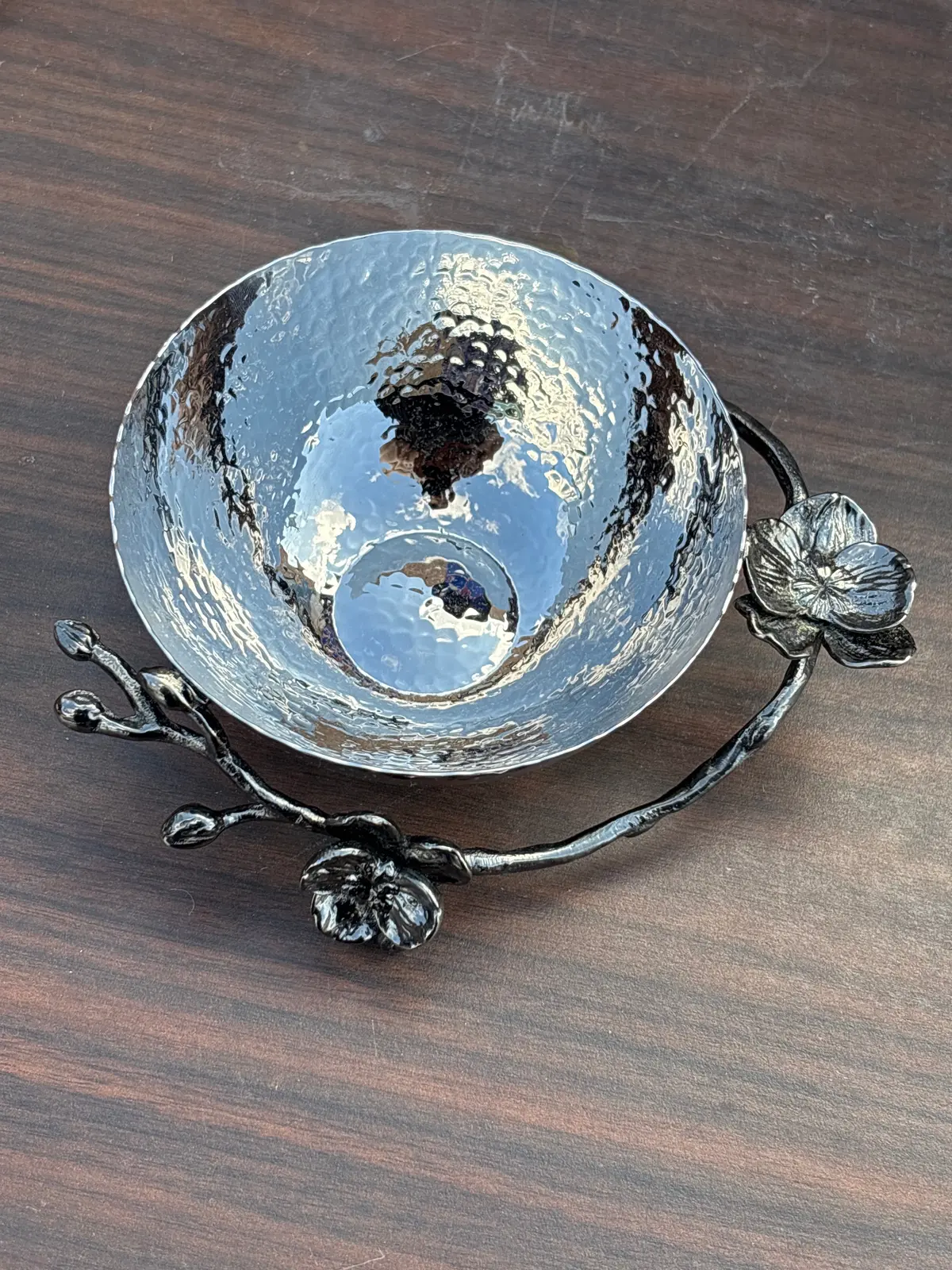 Michael Aram Silver Bowl With Taiga Decor 1