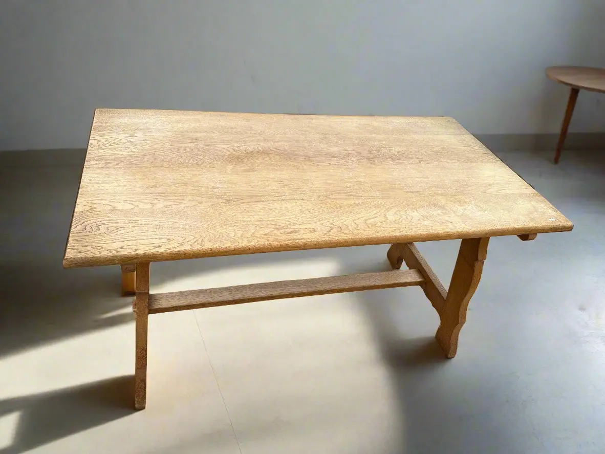 Small Oak Trestle Table 1