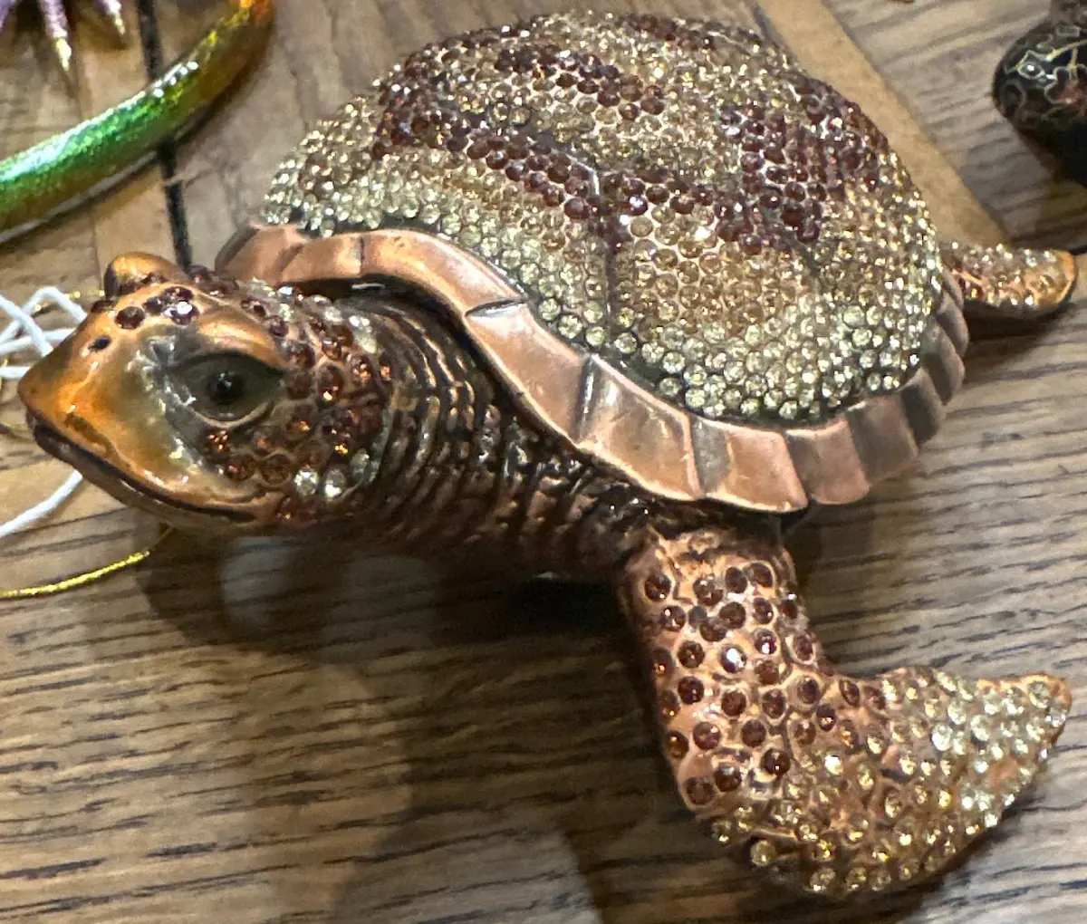 Bronze Jeweled Sea Turtle Box 1