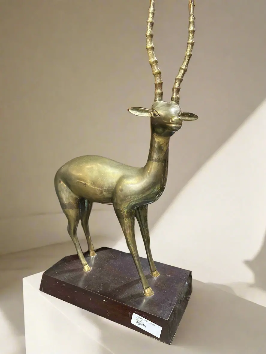 Mid Century Solid Brass Gazelle 1