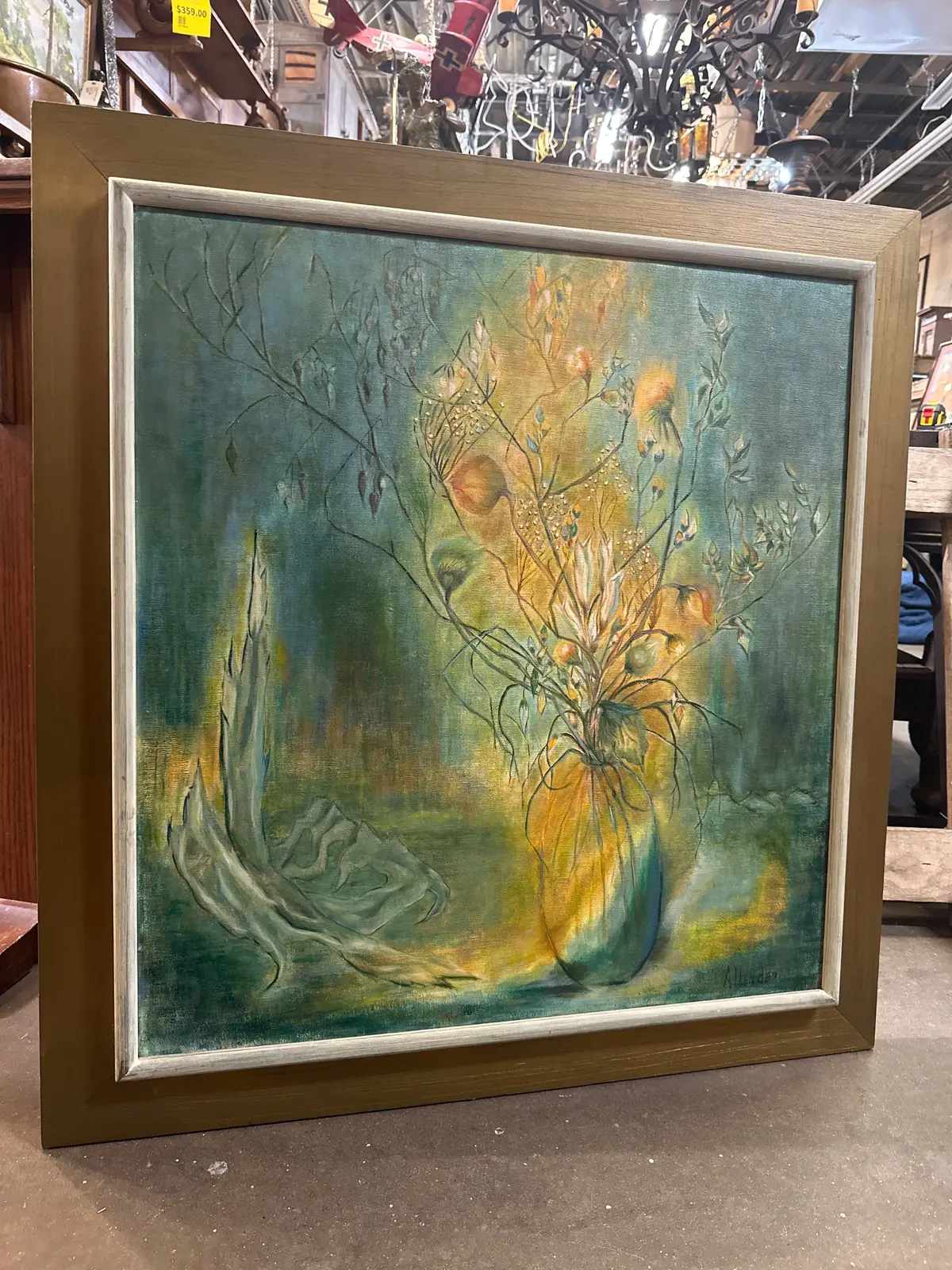 Large Framed  Midcentury  Still Life By Catherine Allender 1