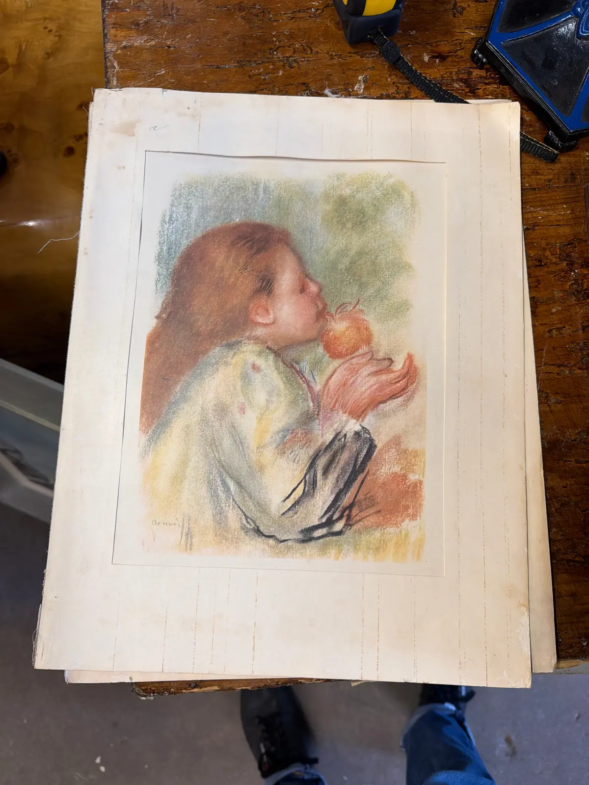 Renoyr Print Of Girl Eating Apple 1