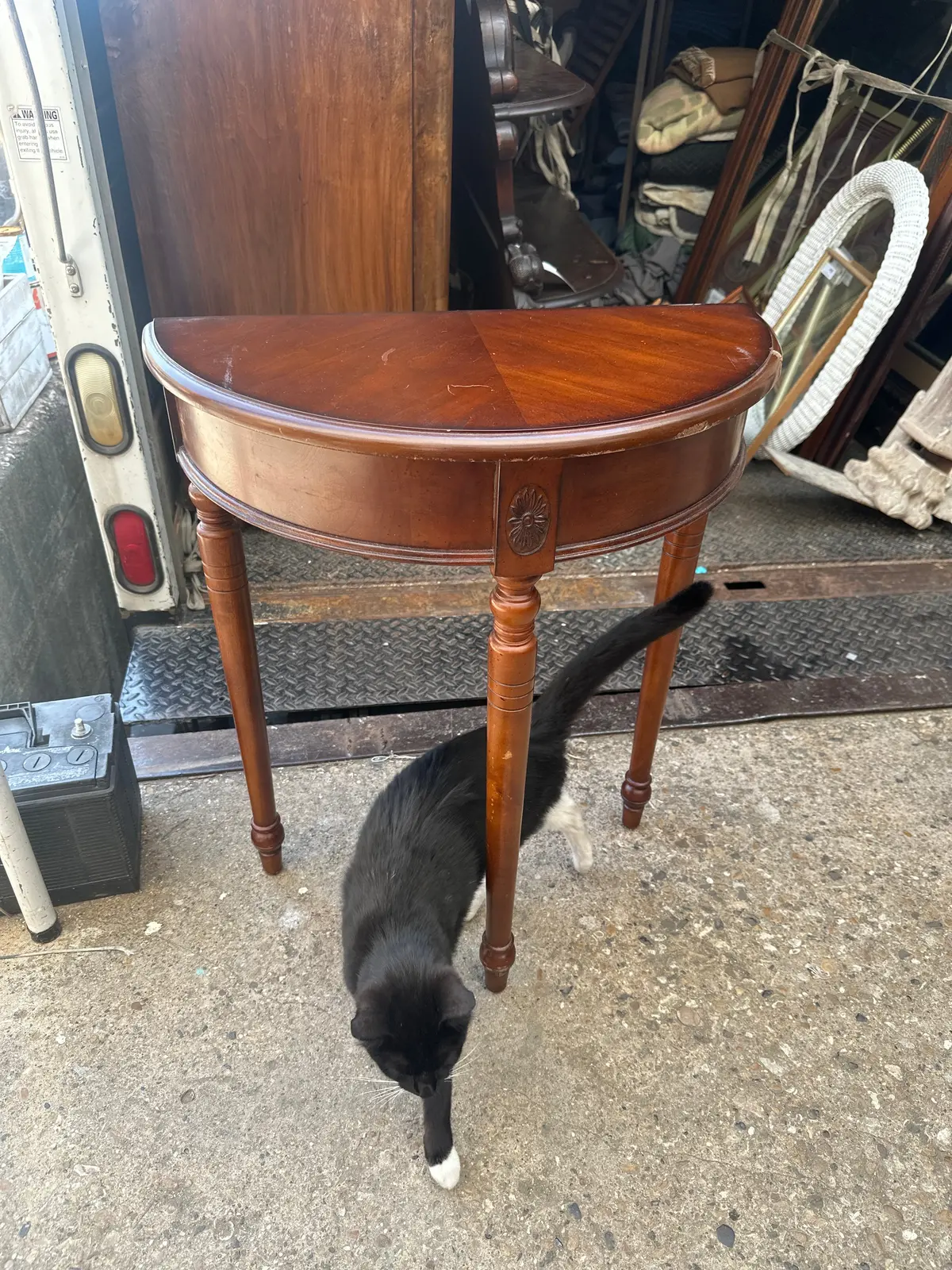 Demilune Console Table Not Old As Found 1