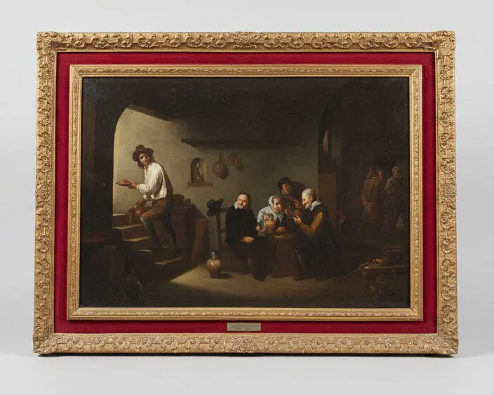 Framed Early Tavern Scene After David Teniers The Younger 1