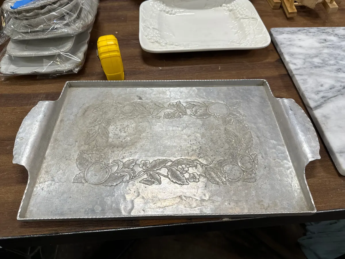 Engraved Aluminum Serving Tray 1
