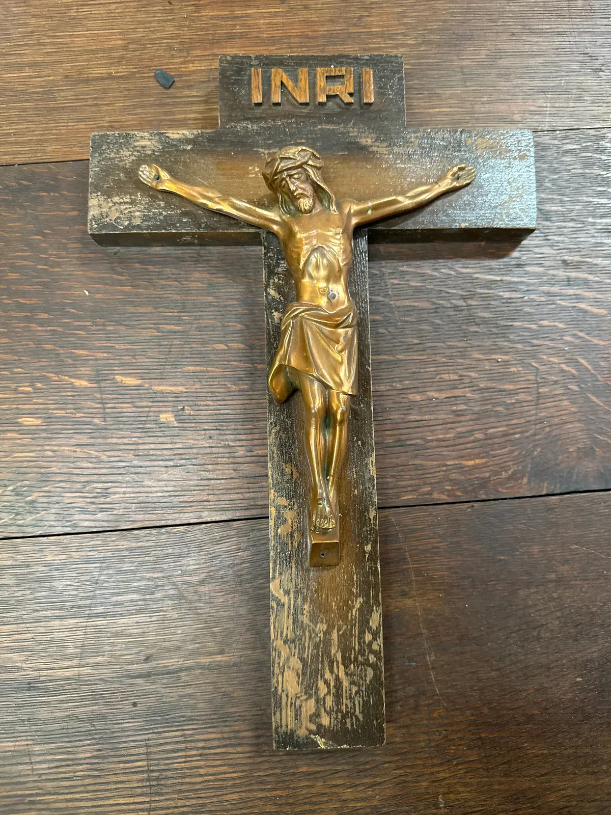 Copper And Wood Crucifix 1