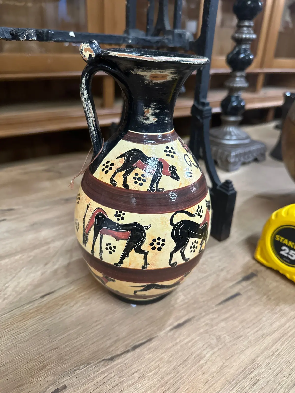 Hand Painted Greek Animal Vase 1