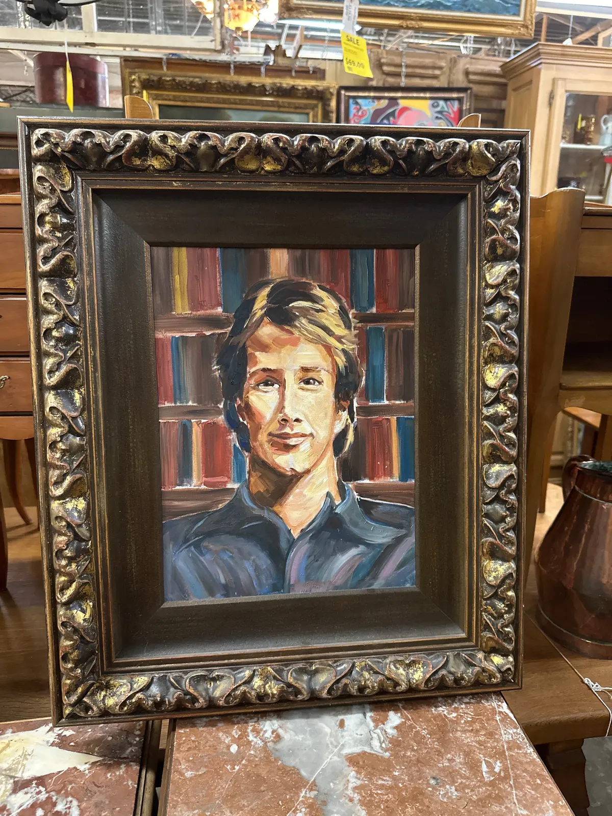 Ornate Brown Frame With Male Portrait 1