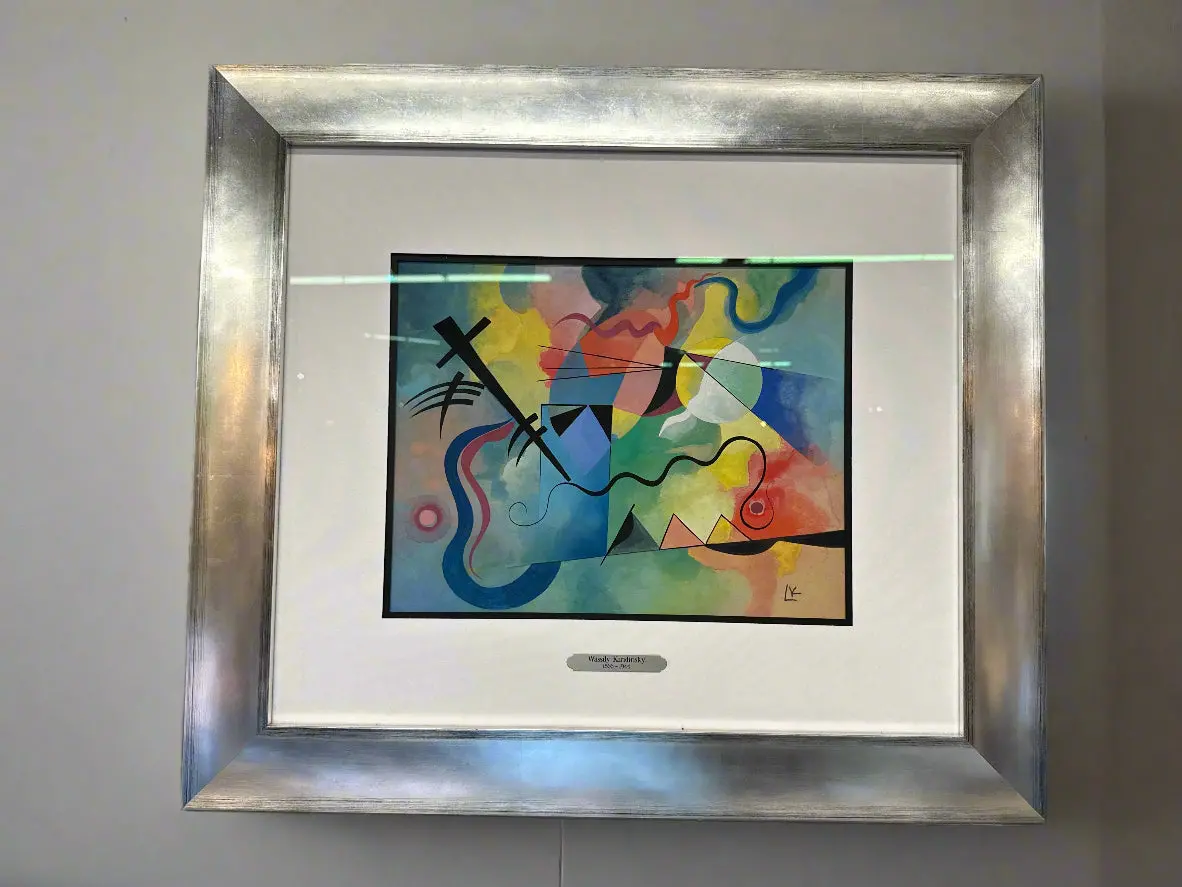 Abstract Watercolor With Cross  Attributed To Russian Artist Wassily Kandisky 1