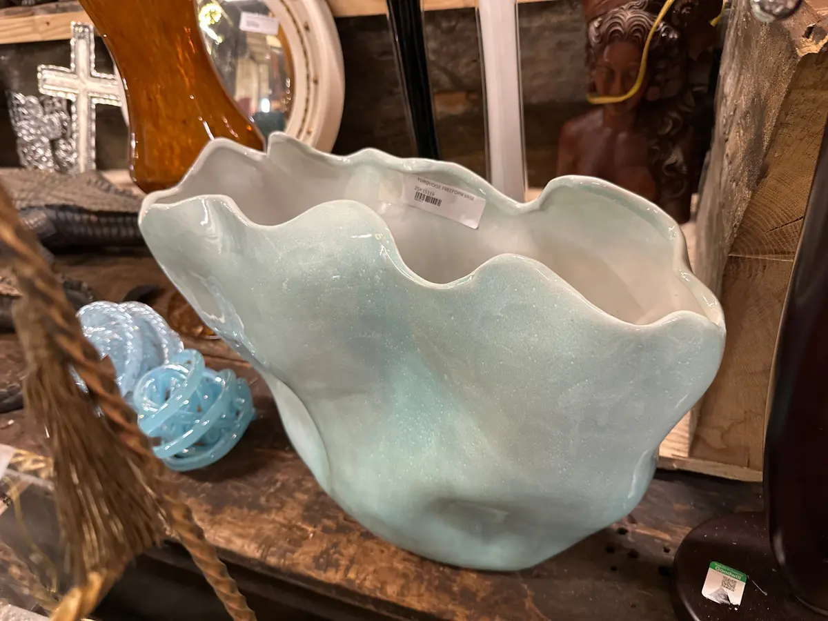 Turquoise Freeform Vase 1