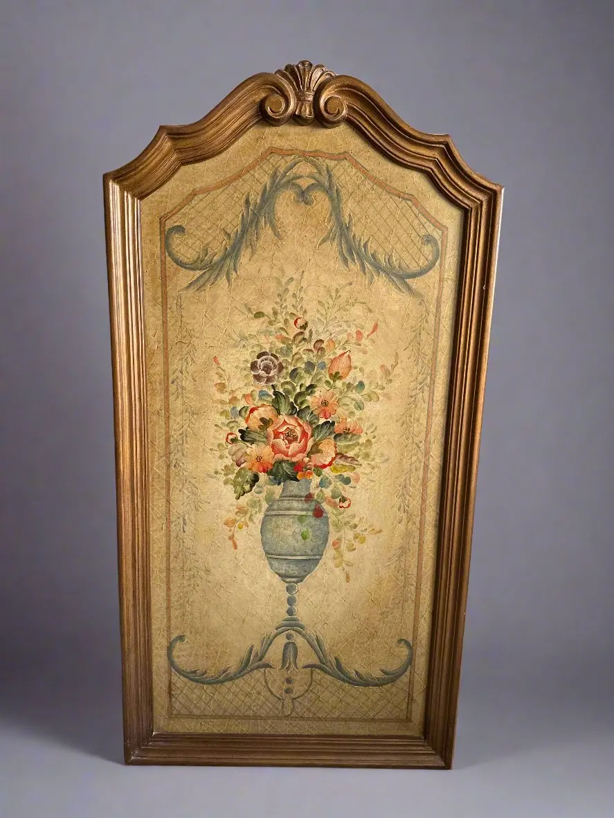 Faux Painted Floral Panel 1