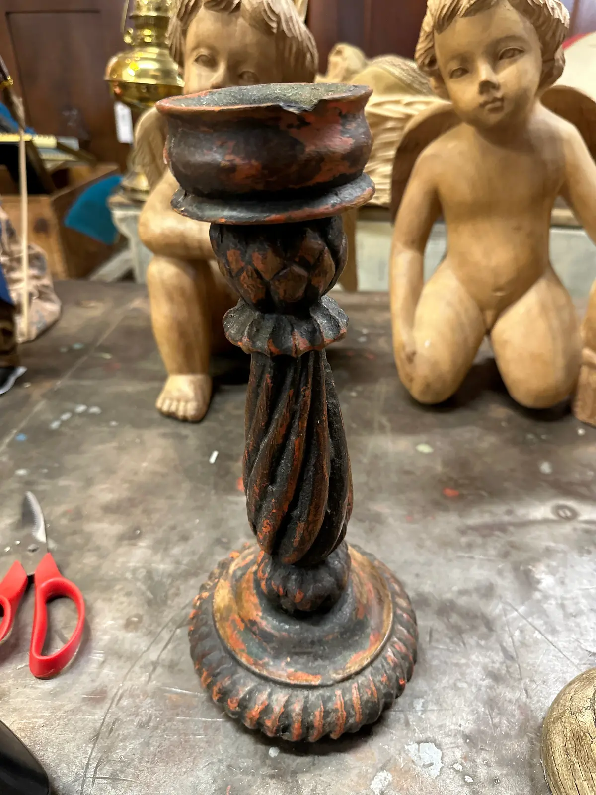 Orange Twist Candle Stand 1