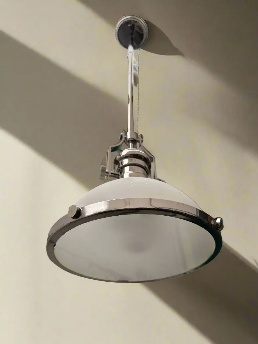 Chrome And Glass Down Light 1
