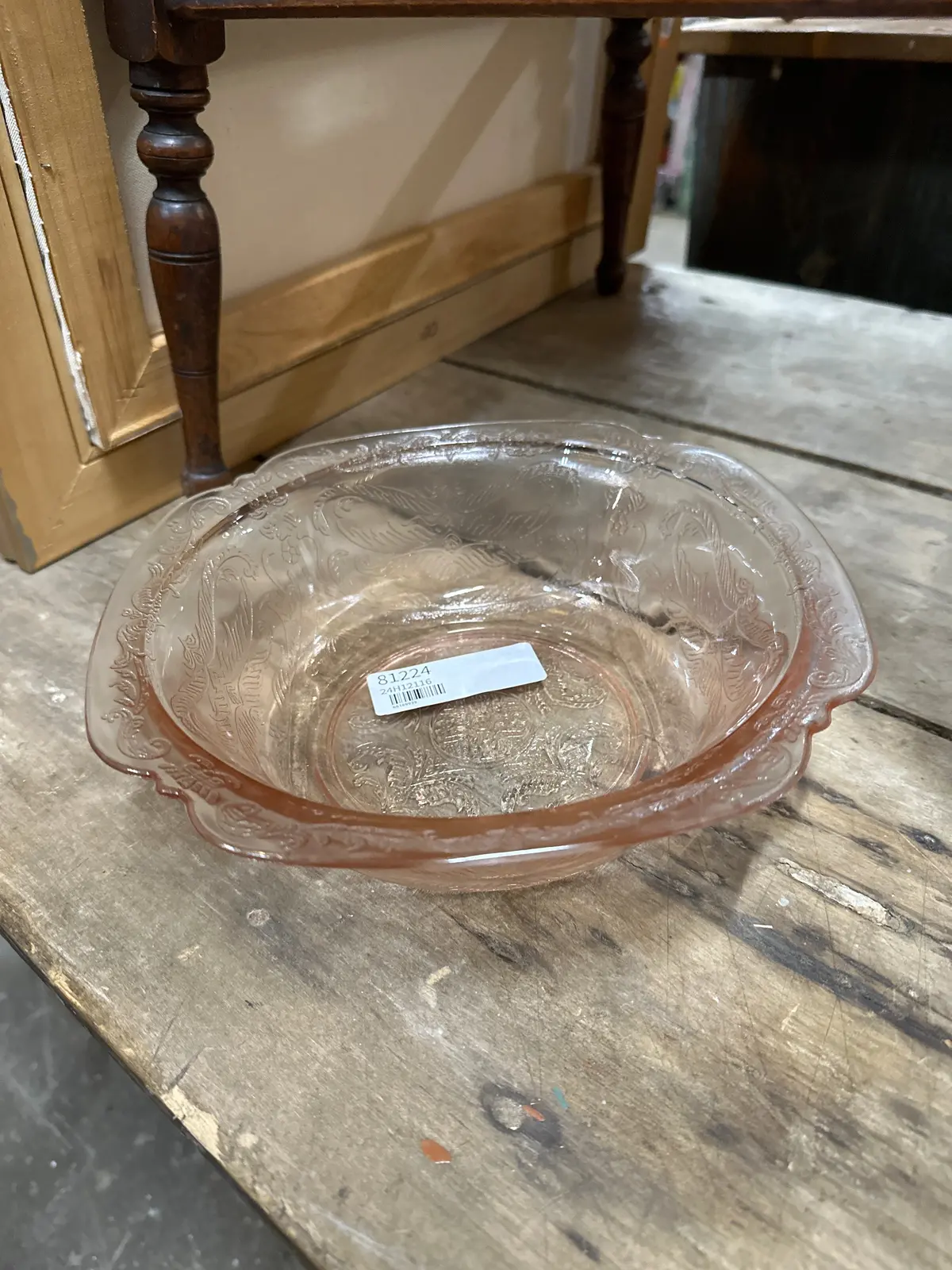 Pink Glass Bowl 1