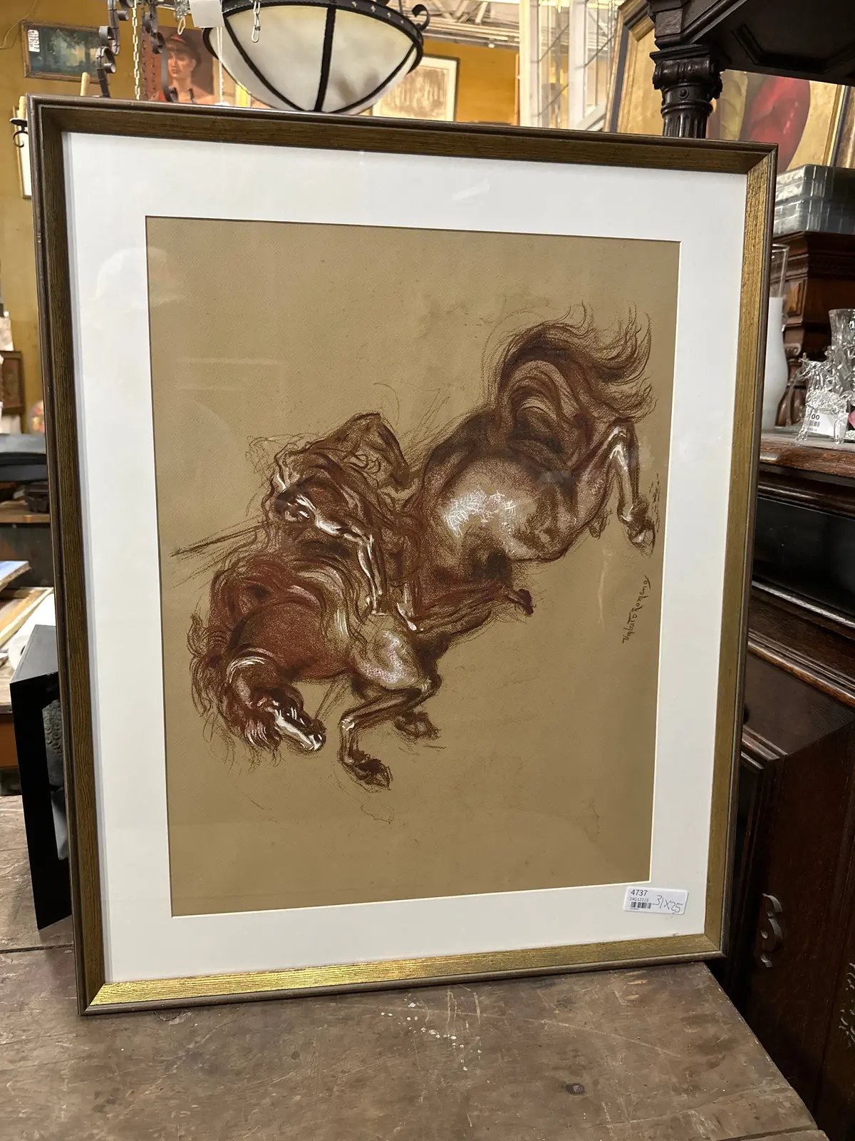 Umberto Romano Horse Mixed Media 1
