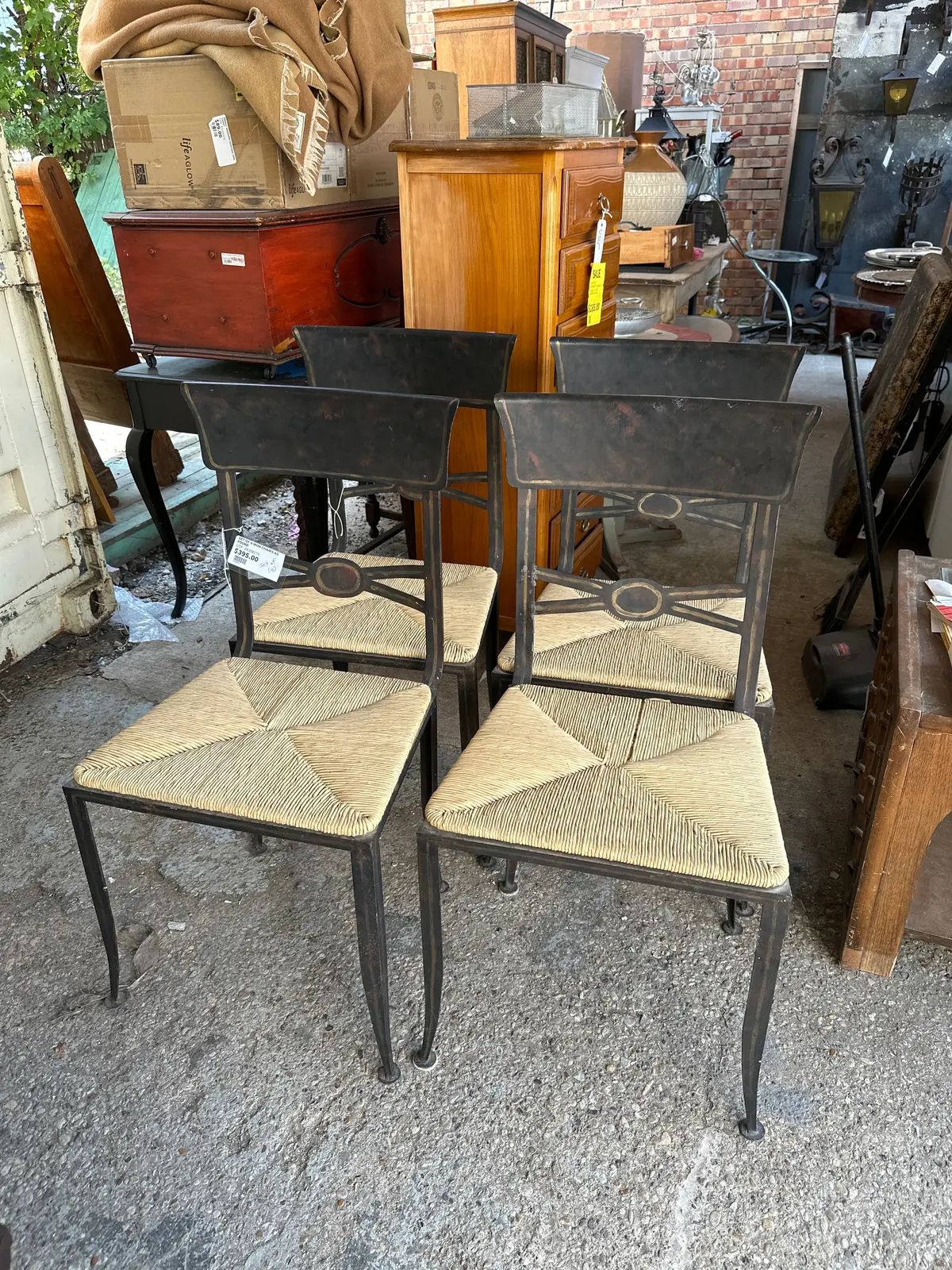 Set Of 4 Iron Chairs As Found 1