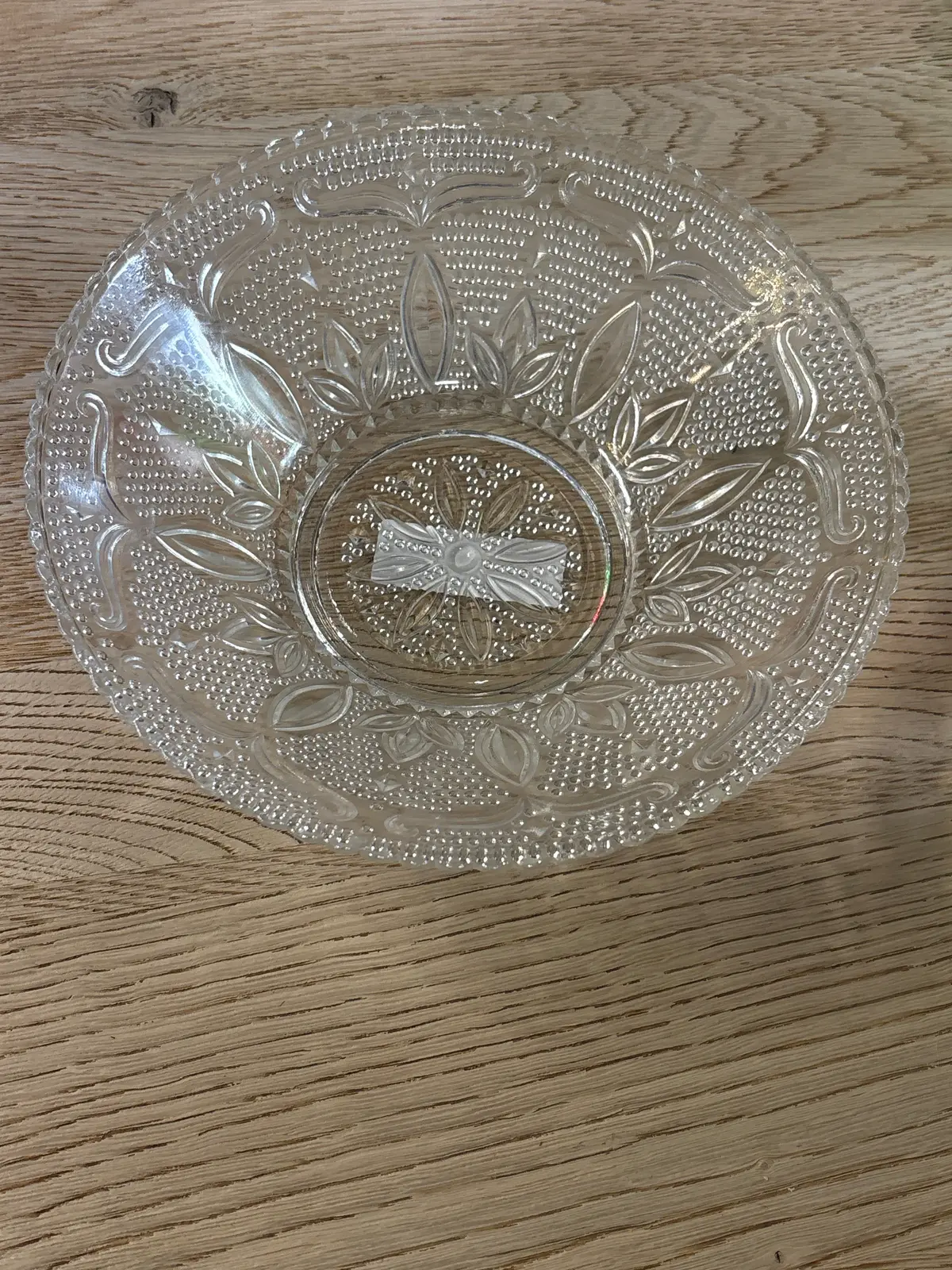 Pressed Glass Salad Bowl 1
