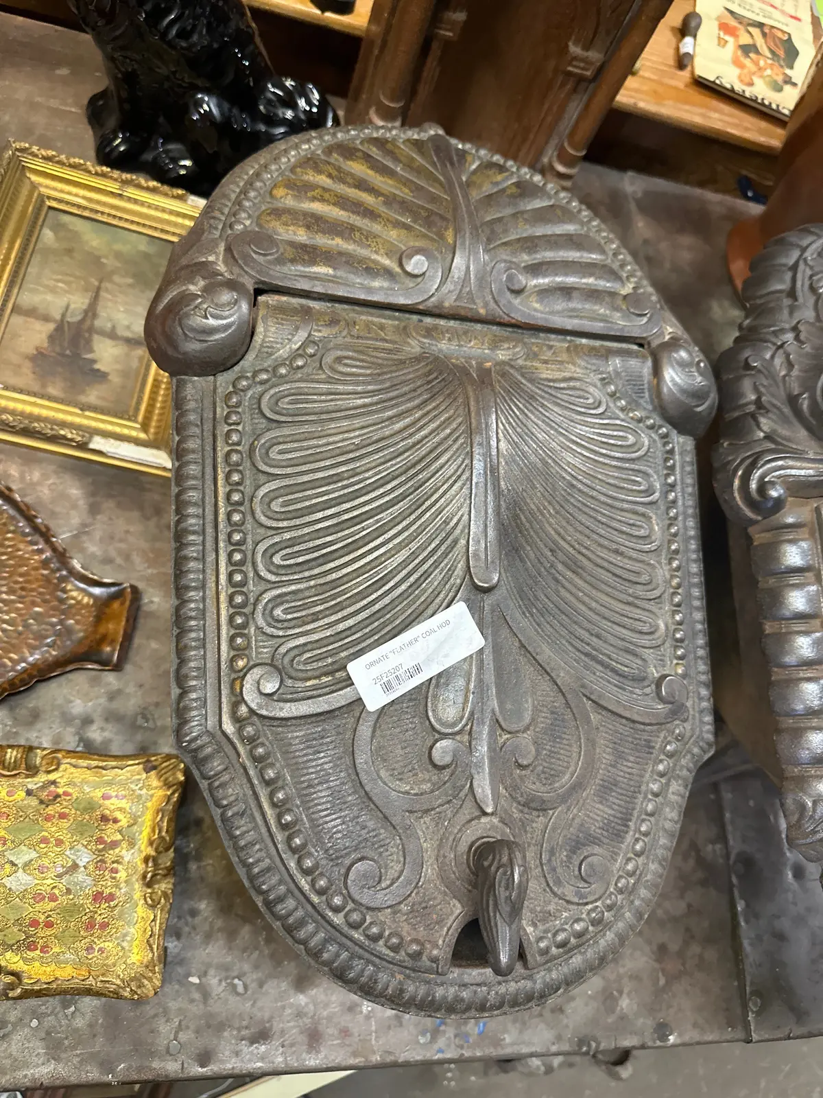 Ornate "Feather" Coal Hod 1