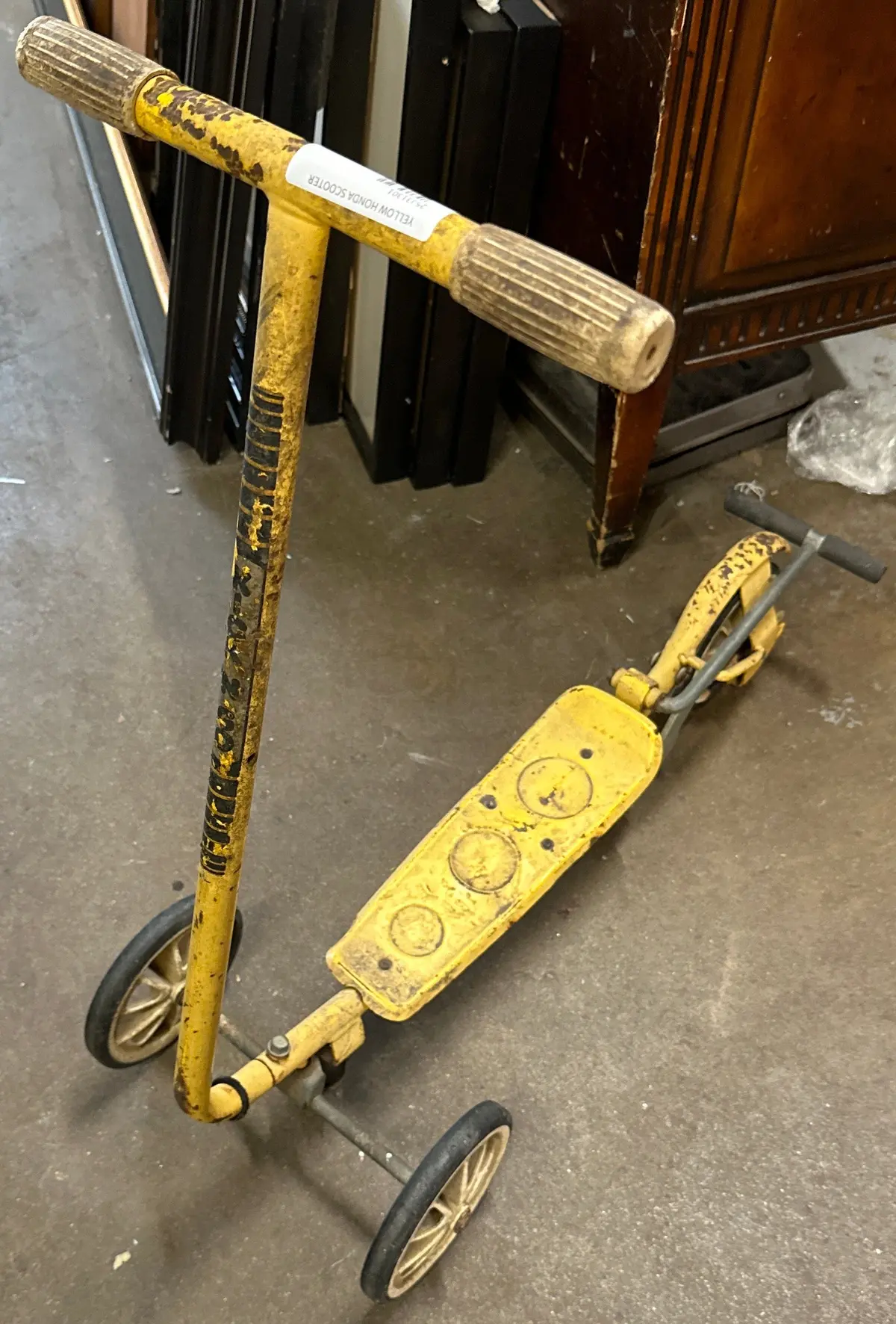 Yellow Honda Scooter 1