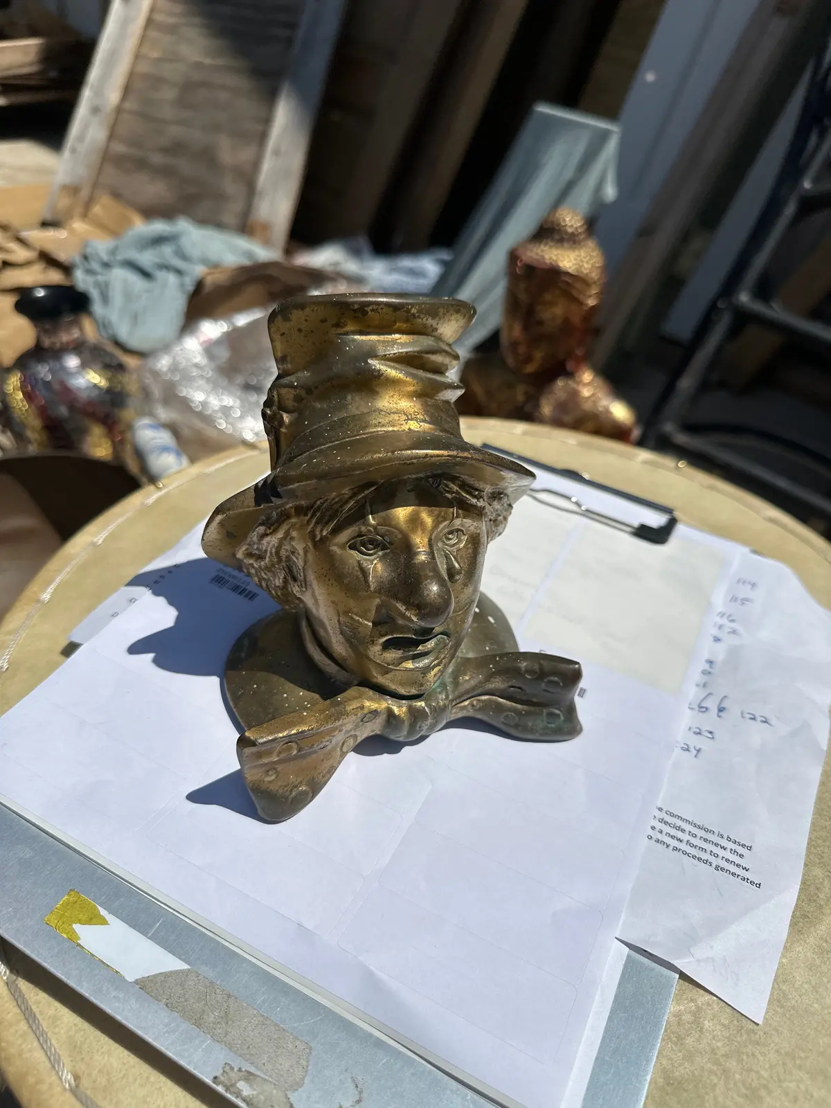 Brass Clown Head 1